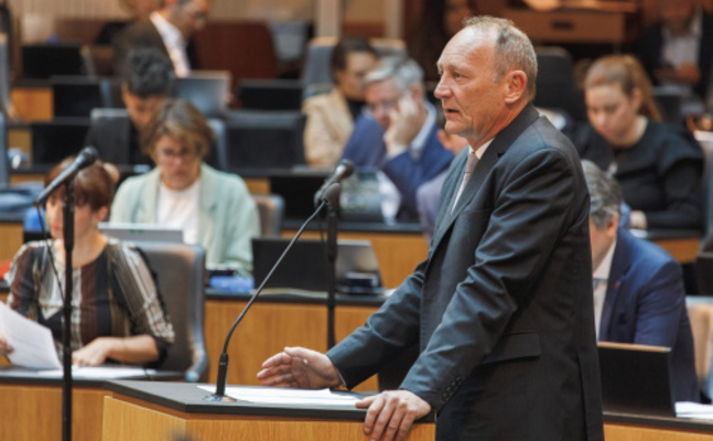 FPÖ-Wirtschaftssprecher Axel Kassegger im Parlament.